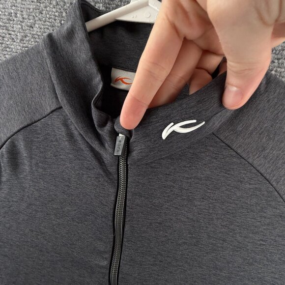 KJUS Marlene Zip Jacket Gray Logo Pockets Stretch Active Performance Large 40 - Picture 7 of 16